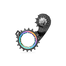 ABSOLUTEBLACK Pulley kit HOLLOWcage Shimano Dura Ace 9200 Iridiscent