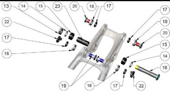 Trek 2016-2019 Carbon Chainstay Main Pivot Hardware Kit