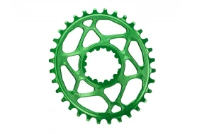 ABSOLUTEBLACK Oval SRAM Direct Mount Singlespeed 6mm Offset Grøn