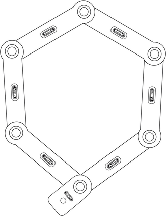 Abus Foldelås 5700 Bordo uGrip 5700/80 Sort Abus Foldelås 5700 Bordo uGrip 5700/80 Sort