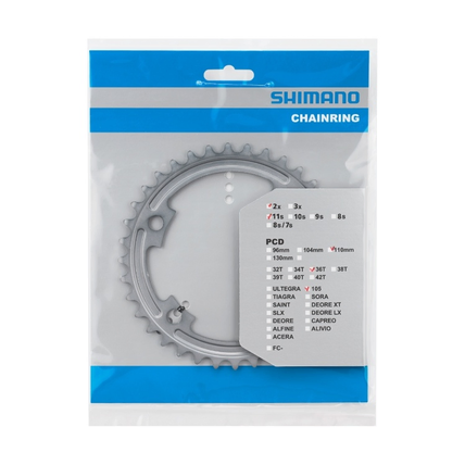 Shimano Klinge 105 FC-5800 11 Speed 36T Sølv Shimano Klinge 105 FC-5800 11 Speed 36T Sølv